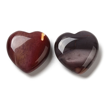 Natural Mookaite Healing Stones, Heart Love Stones, Pocket Palm Stones for Reiki Ealancing, 30x30x11.5~12.5mm