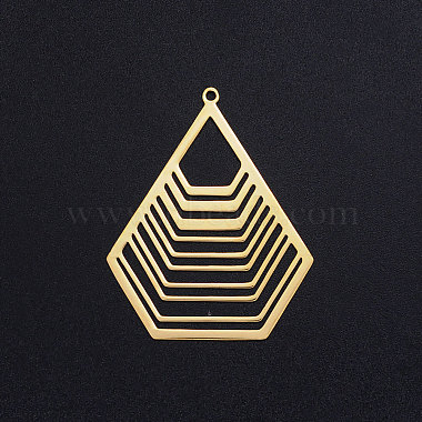 Golden Polygon Stainless Steel Pendants