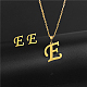 Golden Stainless Steel Initial Letter Jewelry Set(IT6493-10)-1
