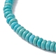 Synthetic Turquoise Rondelle & Natural Pearl Beaded Stretch Bracelets(BJEW-JB09918-08)-4
