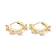 Brass Inlaid Cubic Zirconia Hoop Earrings(ZIRC-P090-17G-A)-2