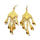 Golden Alloy Chandelier Earrings(EJEW-D092-03C-G)-1