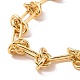 304 Stainless Steel Knot Link Chain Bracelet for Men Women(BJEW-E020-01G)-2