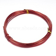 Round Aluminum Craft Wire, for DIY Arts and Craft Projects, Red, 12 Gauge, 2mm, 5m/roll(16.4 Feet/roll)(AW-D009-2mm-5m-23)