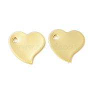 Rack Plating Brass Pendants, Long-Lasting Plated, Cadmium Free & Nickel Free & Lead Free, Heart, Real 18K Gold Plated, 26.5x28.5x2mm, Hole: 3mm(KK-B053-36G)