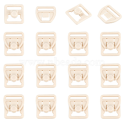 100 Sets Plastic Clips, for Bra Shoulder Strap Accessories, Cornsilk, 23x19.7x6.5mm(FIND-NB0002-16)