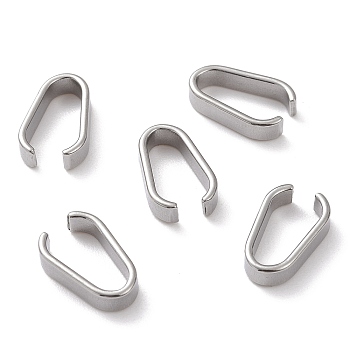 304 Stainless Steel Quick Link Connectors, Stainless Steel Color, 13x8x3mm, Inner Diameter: 10x6mm