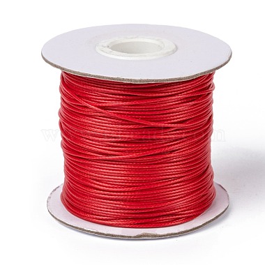 1mm Crimson Waxed Polyester Cord Thread & Cord