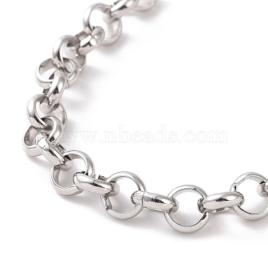 304 bracelet chaîne rolo en acier inoxydable pour homme femme(BJEW-E031-06P-02)-2