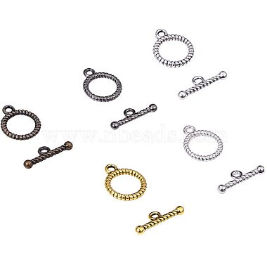 Mixed Color Alloy Toggle Clasps