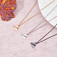 3Pcs 3 Colors Alloy Origami Plane Pendant Necklaces Set for Women(NJEW-FI0001-08)-7