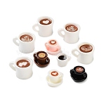 Opaque Resin Pendants, Coffee, Mixed Color, 9~14x14~23x11.5~18mm, Hole: 2~5x1.5~3.5mm, 10pcs/bag(RESI-C066-04)