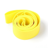 PVC Mountain Bike Tire Liner, Bicycle Tire Liner Protector, Inner Tube Protection Pad, Puncture Proof Belt, Yellow, 1.8x85x0.03cm, Hole: 0.8cm(FIND-WH0132-90B-B)