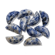 Natural Blue Spot Jasper Butterfly Wing Cabochons, Faceted, 15x6.5~7x4~4.5mm(G-D078-02C)