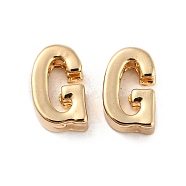 Golden Plated Alloy Beads, Initial Letter, Letter.G, 10x3mm, Hole: 1.8mm(PALLOY-CJC0001-64KCG-G)