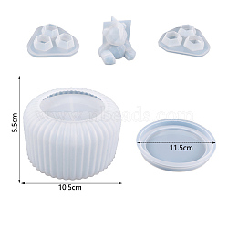 DIY Silicone Bear Storage Box Molds, Resin Casting Molds, for UV Resin, Epoxy Resin Craft Making, White, 55x105~115mm(BEAR-PW0001-53C)