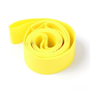 PVC Mountain Bike Tire Liner, Bicycle Tire Liner Protector, Inner Tube Protection Pad, Puncture Proof Belt, Yellow, 1.8x85x0.03cm, Hole: 0.8cm