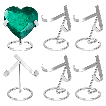 Iron Display Holder, for Crystal Diamond, Platinum, 6.2x7.9x9cm