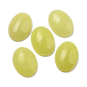 Natural Lemon Jade Cabochons, Oval, 18x13x5~5.5mm