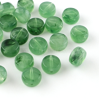 Flat Round Imitation Gemstone Acrylic Beads(OACR-R050-M)-2