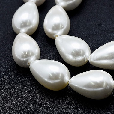 Electroplate Shell Pearl Beads Strands(BSHE-G010-12x16mm-01)-3