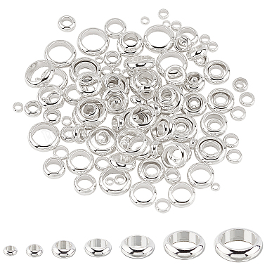 Silver Rondelle 304 Stainless Steel Spacer Beads