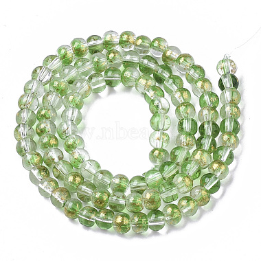 Chapelets de perles en verre peinte par pulvérisation transparent(GLAA-N035-03A-B02)-2