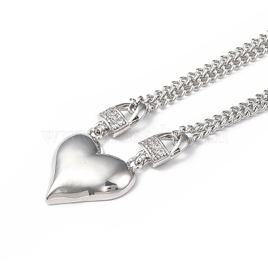 Clear Heart Cubic Zirconia Necklaces