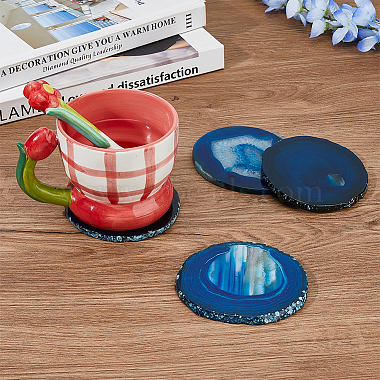 Dyed & Heated Natural Agate Slice Cup Mats(DJEW-WH0043-44B)-6