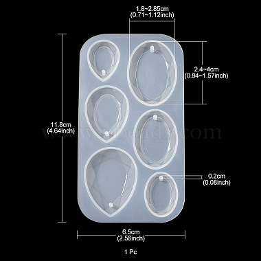 DIY Teardrop Pendant Silicone Molds(DIY-YW0006-68)-4