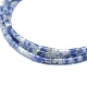 Perles de jaspe tache bleue naturelle(G-F631-B11)-3
