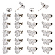 DICOSMETIC 40Pcs 2 Style 304 Stainless Steel Stud Earring Settings for Enamel(STAS-DC0003-41)-1