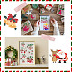 16 pcs 16 styles thème de Noël en plastique pour animaux de compagnie évider dessin peinture pochoirs modèles(DIY-WH0387-80)-5