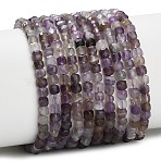 Natural Amethyst Beads Strands, Faceted Table Cut Cube Beads, 3x3x3mm, Hole: 0.8mm, about 122pcs/strand, 15.55 inch(39.5cm)(G-C262-C08-3mm)