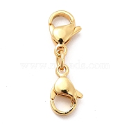 304 Stainless Steel Double Lobster Claw Clasps, Golden, 24mm(STAS-E178-01B-G)