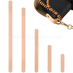 WADORN 5Pcs 5 Style Leather Bag Handle, with Holes, Purse Replacement Accessories, Mixed Color, 10.25~40.15x2.05~2.1x0.2cm, Hole: 5.2~5.5mm, 1pc/style(FIND-WR0005-14)