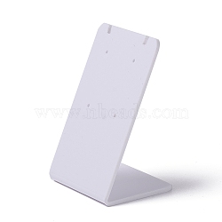 Acrylic Earring Stands Displays, L-shaped, White, 3.6x4.95x7cm(EDIS-F005-03A)