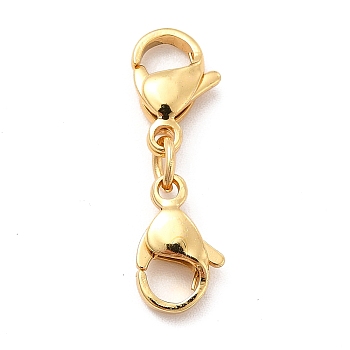 304 Stainless Steel Double Lobster Claw Clasps, Golden, 24mm
