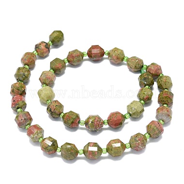 Natural Unakite Beads Strands(G-O201B-89)-2