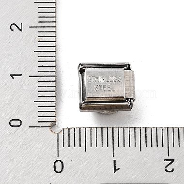 cube 304 breloques de connecteur en émail en acier inoxydable(STAS-L023-003B)-3