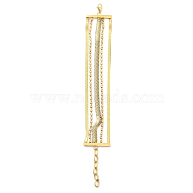 304 Stainless Steel Chains Multi-strand Bracelet for Women(BJEW-G674-01B-G)-2