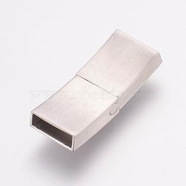304 Stainless Steel Magnetic Clasps with Glue-in Ends(STAS-K145-27P)-2