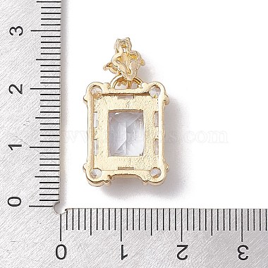 Brass Micro Pave Cubic Zirconia Pendants(FIND-C047-10KCG-02)-3