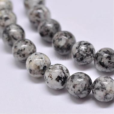10mm Gray Round Sesame Jasper Beads