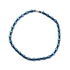 Bracelet de collier de perles de colonne en hématite synthétique et laiton avec fermoirs magnétiques(SJEW-G079-01A)-2