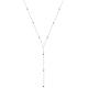 Rhodium Plated 925 Sterling Silver Y Chain Necklace for Women 18K Gold Plated Round Beads Long Dainty Y-Shaped Necklace Jewelry Gift for Women(JN1095A)-1