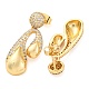 Rack Plating Brass Pave Clear Cubic Zirconia Stud Earrings(EJEW-S245-03G)-2