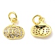 Rack Plating Brass Micro Pave Clear Cubic Zirconia Charms(KK-D036-20G)-1