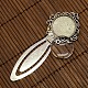 20mm Clear Domed Glass Cabochon Cover for Antique Silver DIY Alloy Portrait Bookmark Making(DIY-X0125-AS-NR)-3