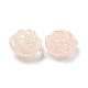 Perles de fleurs sculptées en quartz rose naturel(G-O156-B-38)-2